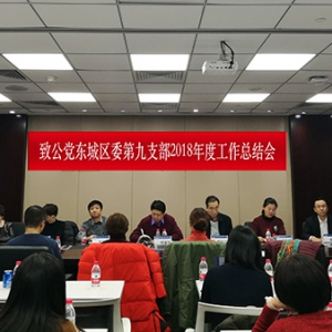 致公党东城区委第九支部召开2018年度工作总结会