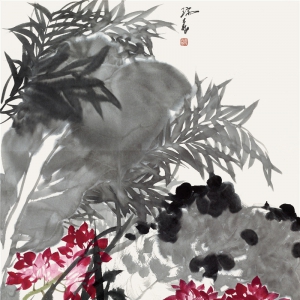 吉瑞森书画作品-串红