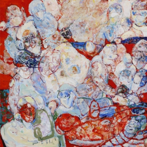 金善《逆行者2》油画