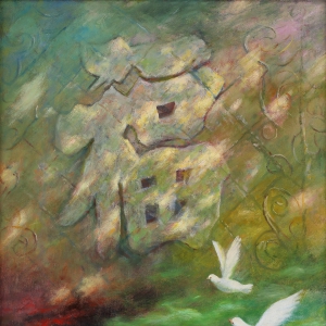 王继民《七色云》油画