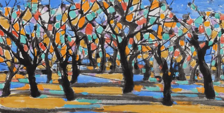 聂春辉《秋日》国画