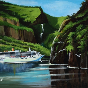 杨尊伟《山峦》油画