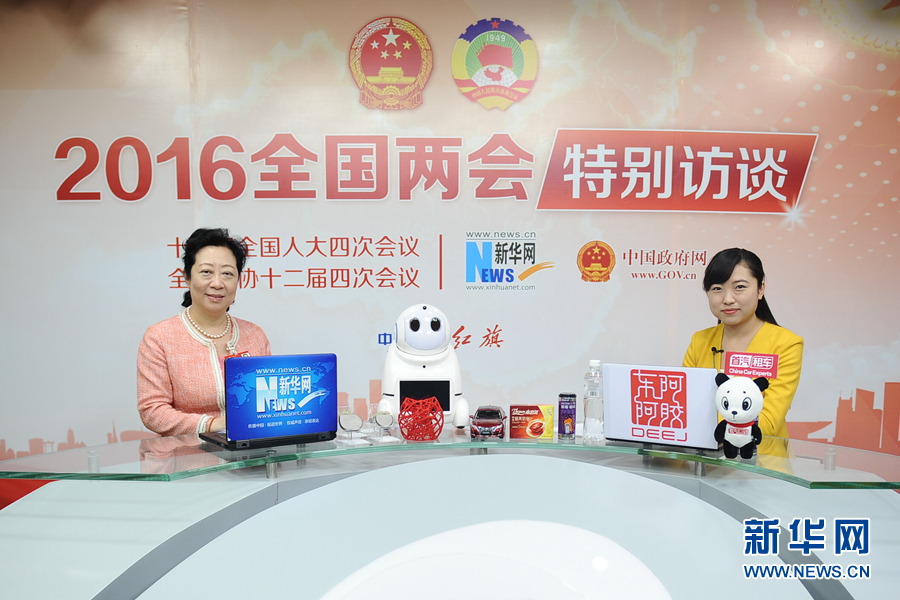 闫傲霜做客新华网2016全国两会特别访谈